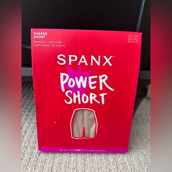 Spanx Power Short Shaper Ultra Soft Seamless Lightweight 6" Inseam Nude Large - Picture 1 of 5
